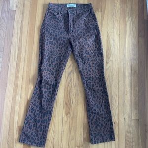 Leopard flare jeans from Reformation